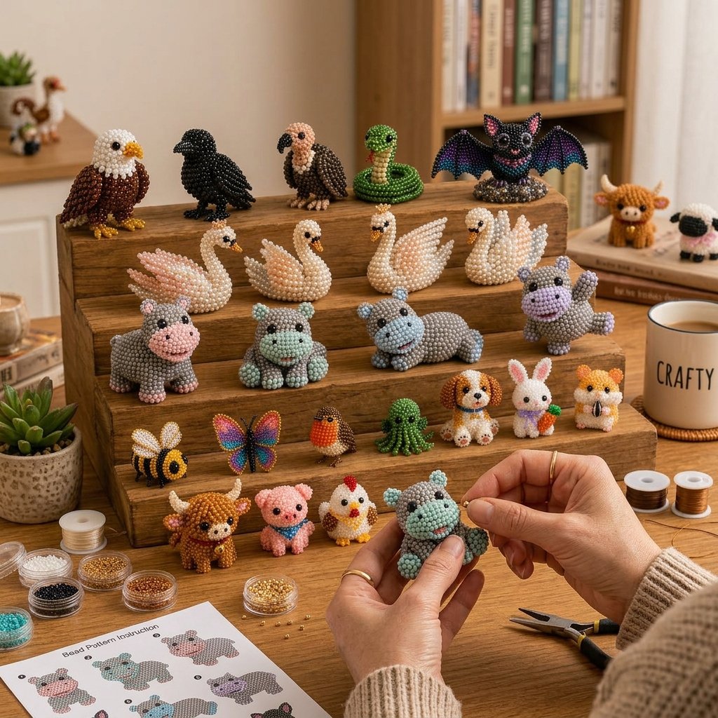 🔥Last Day 49% OFF - 2026 Noticeablek®🧵✨ Tiny 3D Beaded Animal DIY Kit