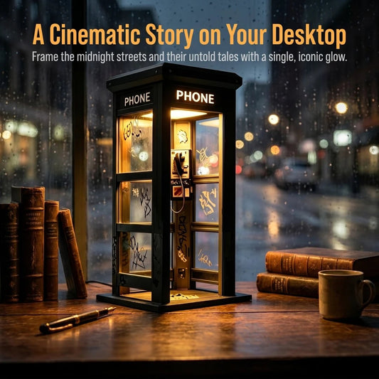 🎁Last Day 50% OFF - 📞✨Vintage Phone Booth Ambient Lamp