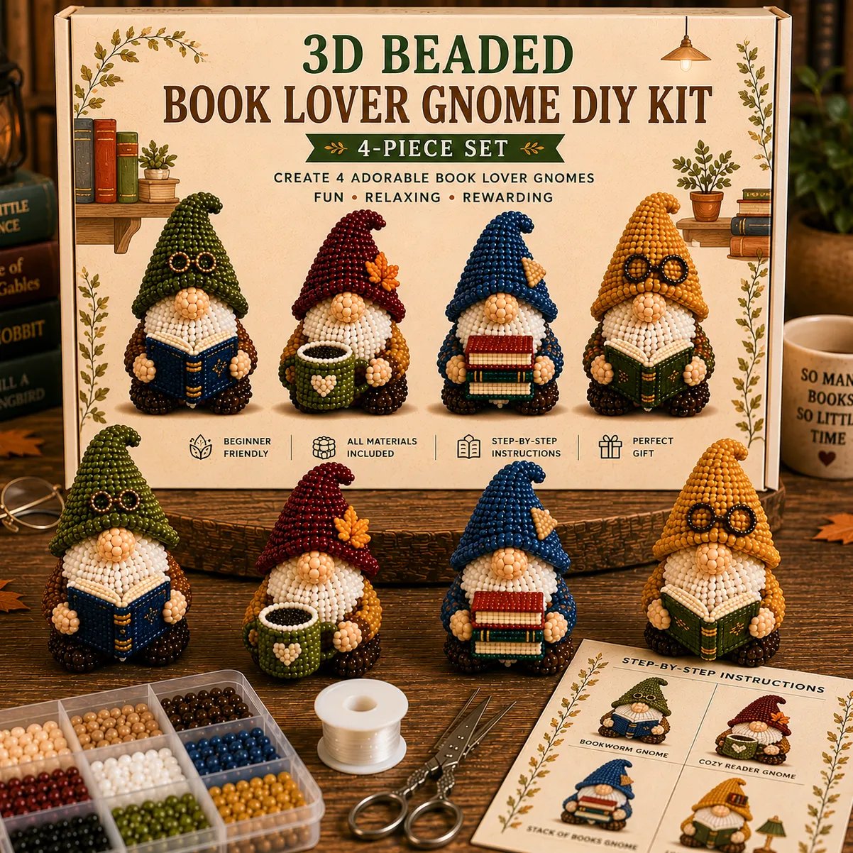 🔥LAST DAY 49% OFF --2026 Creoriva®Limited Edition 3D Beaded Gnome DIY Kit
