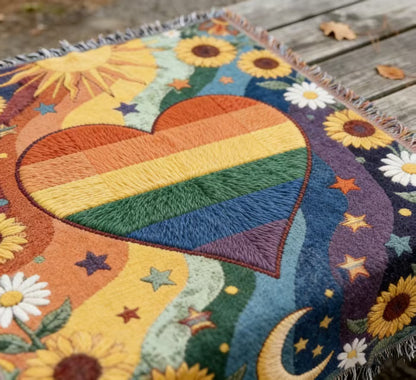 🏳️‍🌈 Handwoven Pride Blanket — Bold, Visible, Unapologetic