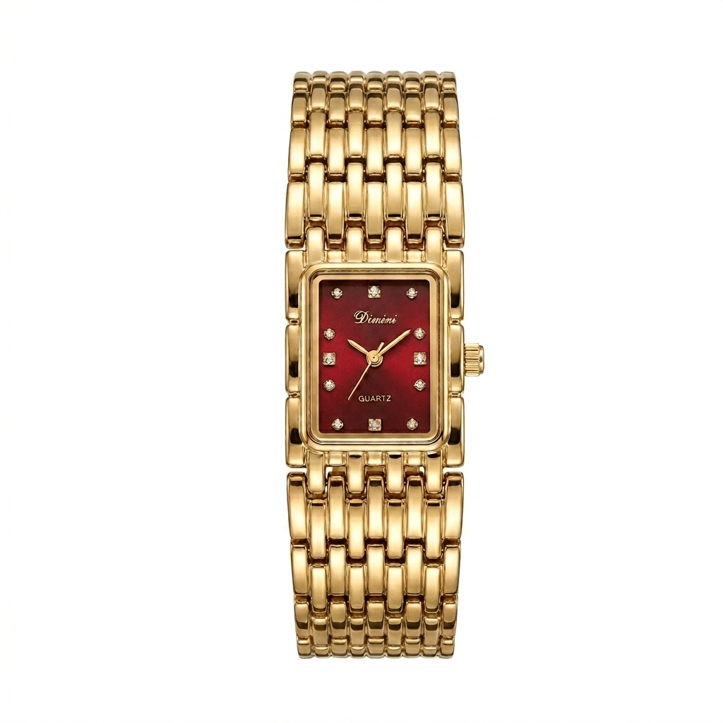 Retro Rectangular Women’s Quartz Watch, Stylish Metal Bracelet Band