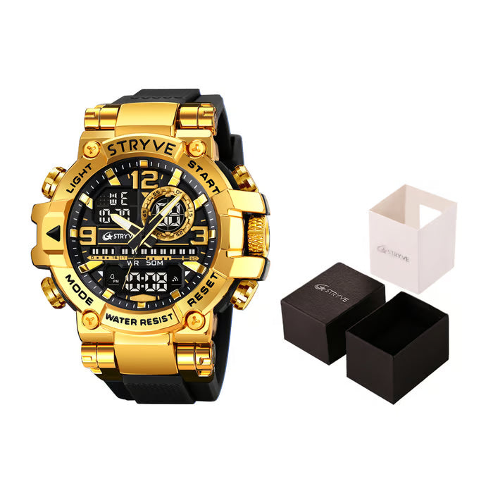 Colourful Men's Digital Sports Waterproof Dual-Screen Electronic Watch