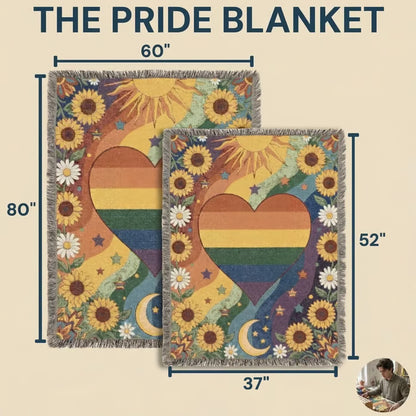 🏳️‍🌈 Handwoven Pride Blanket — Bold, Visible, Unapologetic