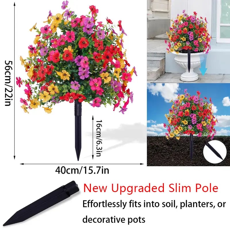 Artificial Eucalyptus and Violet Ground-Insert Floral Decoration