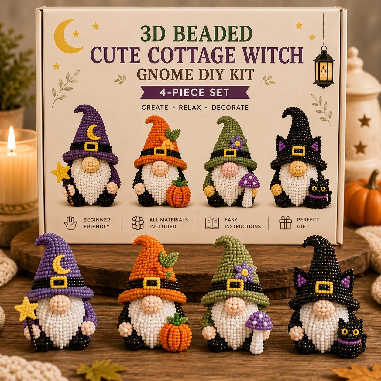 🔥LAST DAY 49% OFF --2026 Creoriva®Limited Edition 3D Beaded Gnome DIY Kit