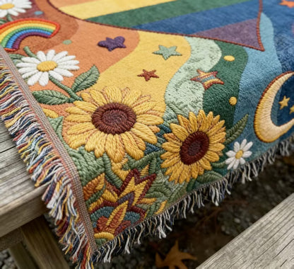 🏳️‍🌈 Handwoven Pride Blanket — Bold, Visible, Unapologetic