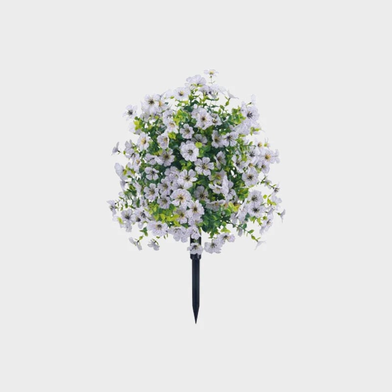 Artificial Eucalyptus and Violet Ground-Insert Floral Decoration