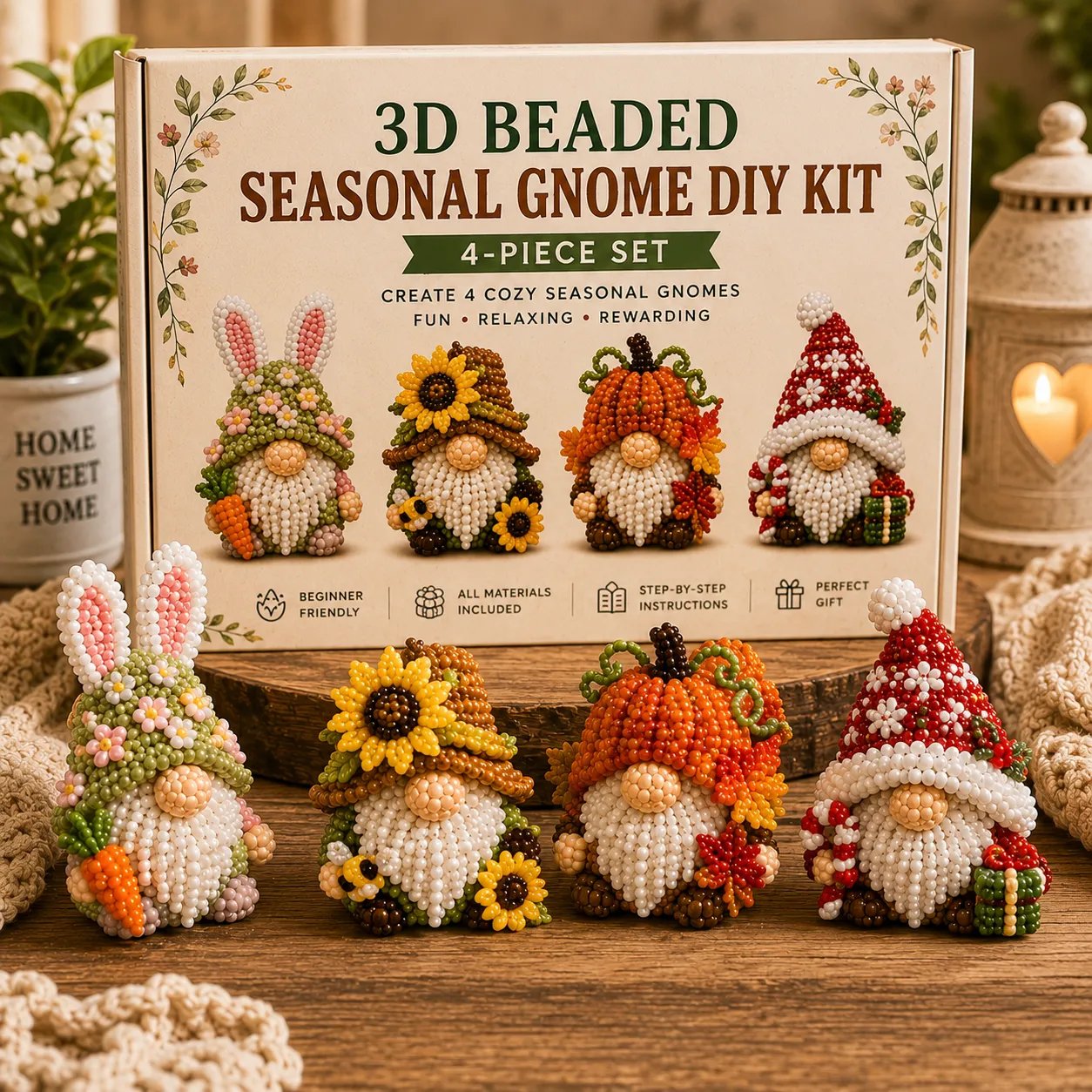 🔥LAST DAY 49% OFF --2026 Creoriva®Limited Edition 3D Beaded Gnome DIY Kit