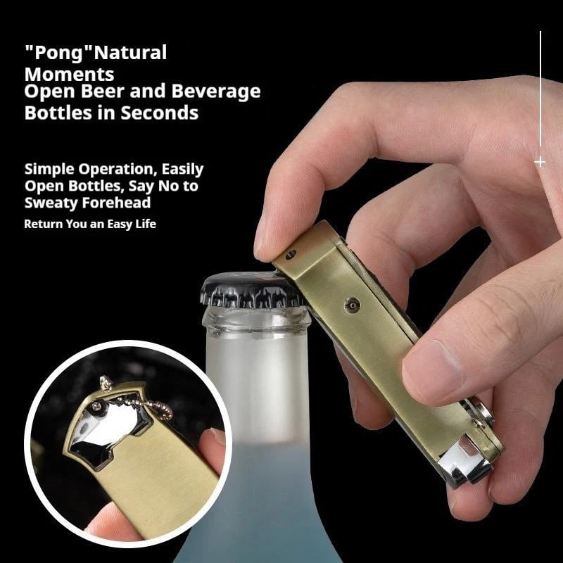 🔥 Outdoor Use 3-in-1 Lighter — Windproof • Knife • Bottle Opener