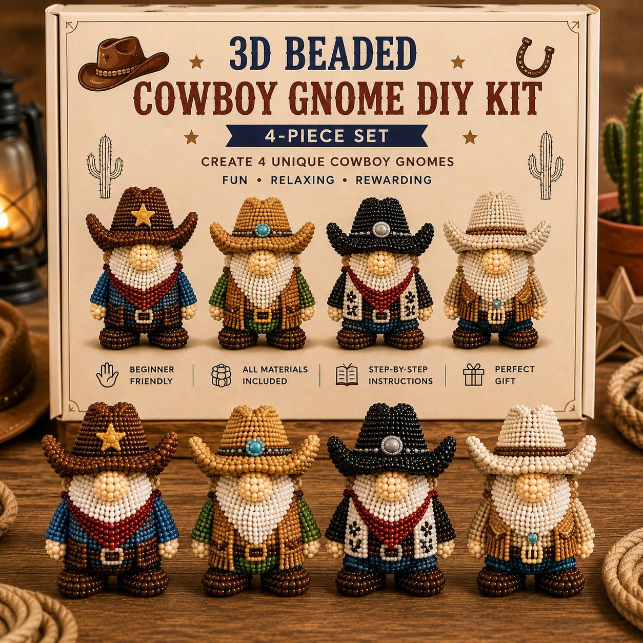 🔥LAST DAY 49% OFF --2026 Creoriva®Limited Edition 3D Beaded Gnome DIY Kit