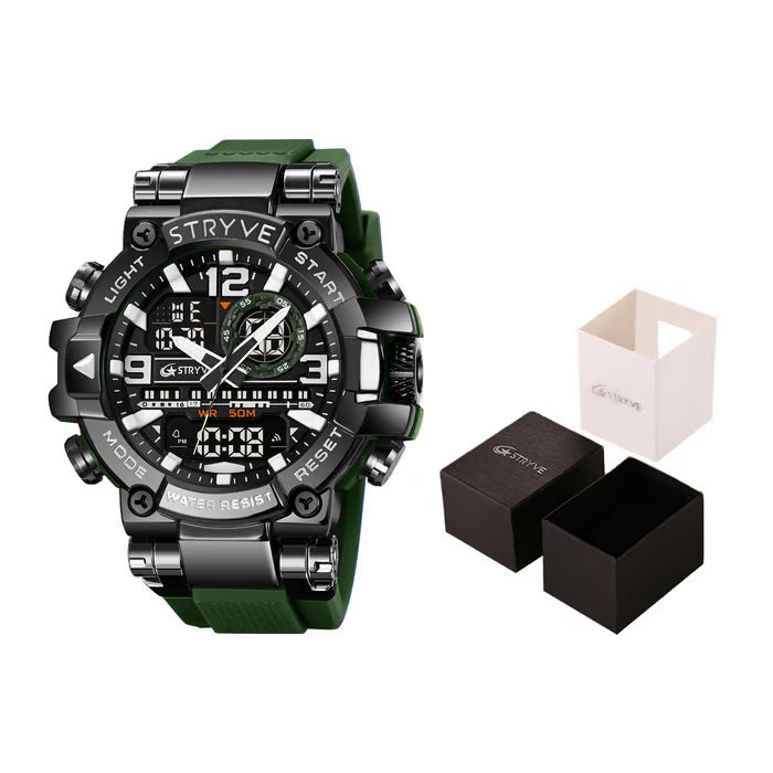 Colourful Men's Digital Sports Waterproof Dual-Screen Electronic Watch